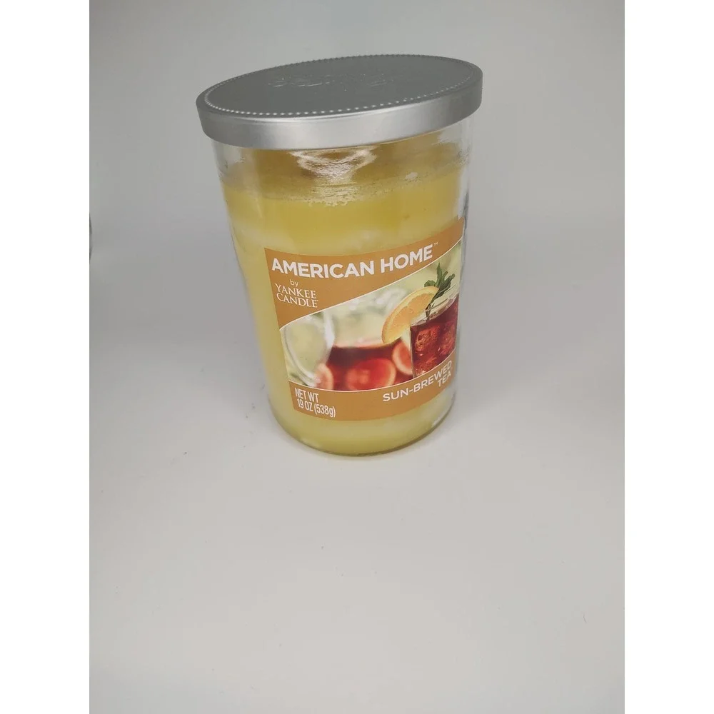 AMERICAN HOME YANKEE CANDLE Festive Classic Large Glass Jar 19 Oz SUN BREWED TEA